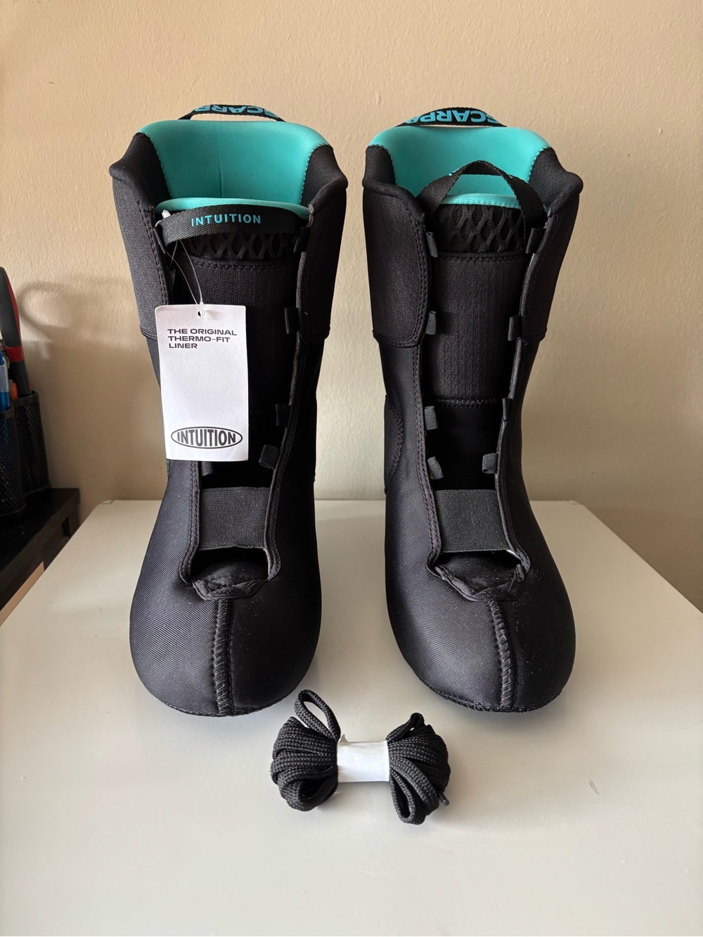 [NEW] Scarpa Thermo Liner Black Winter Boot Liners with Teal Interior